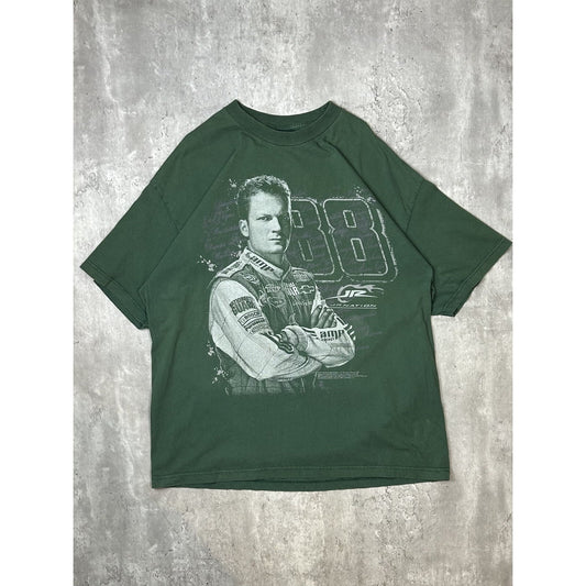 Dale Earnhardt Jr #88 Nascar Portrait Graphic Sprint Cup T-Shirt Size 2XL Green