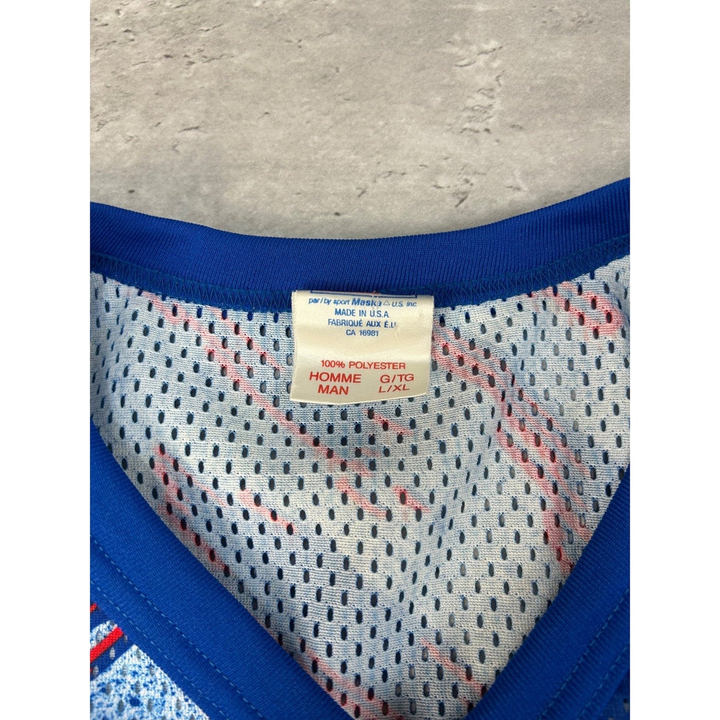 Vintage 90s Buffalo Bills NFL CCM Maska All Over Print Football Jersey Size XL