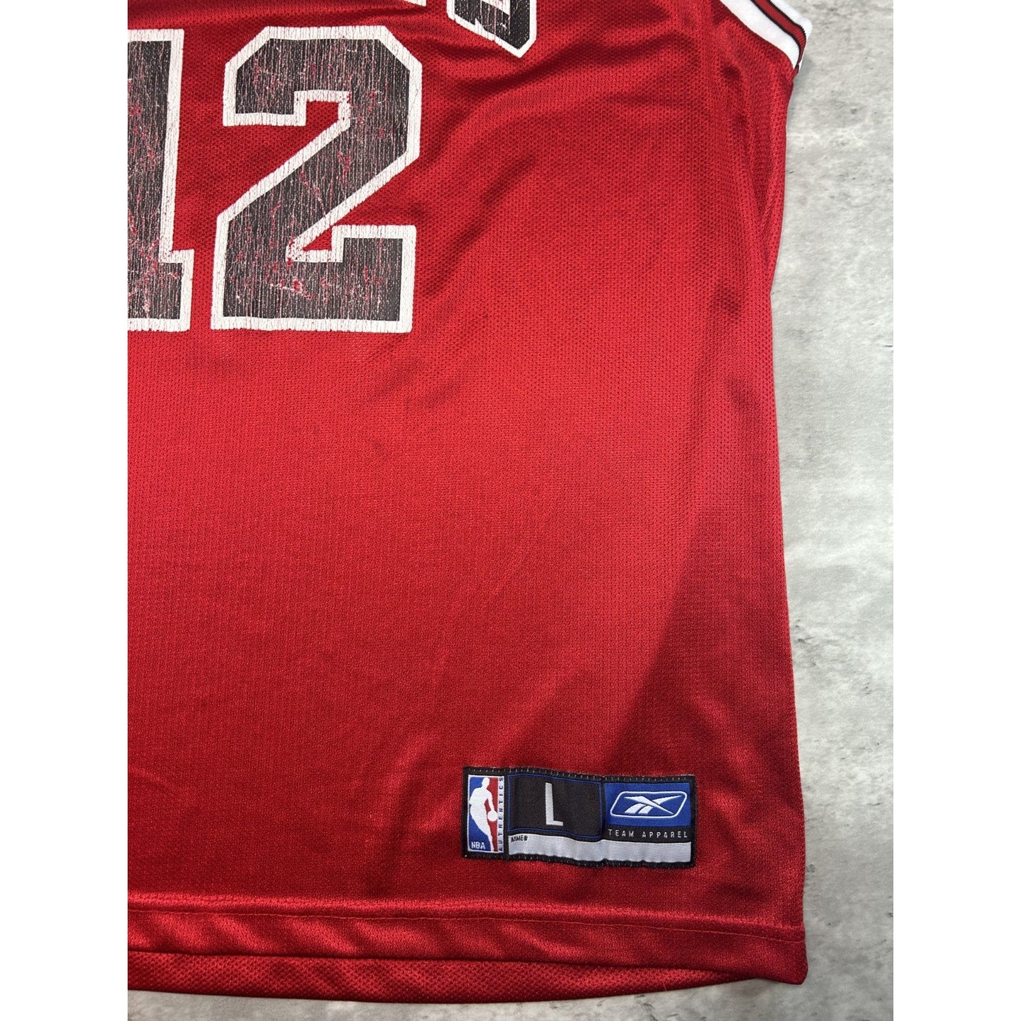 Vintage Kirk Hinrich #12 Chicago Bulls NBA Reebok Basketball Jersey Size Large