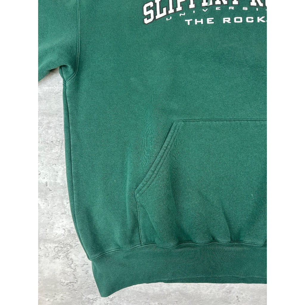 Vintage Slippery Rock University Graphic Spellout Hooded Sweatshirt Size Large