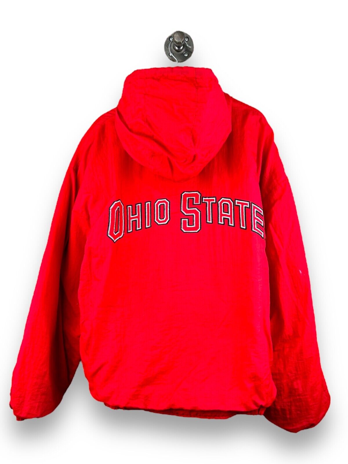 Vintage 90s Ohio State Quilted Reversible Pro Player Hooded Jacket Size XL