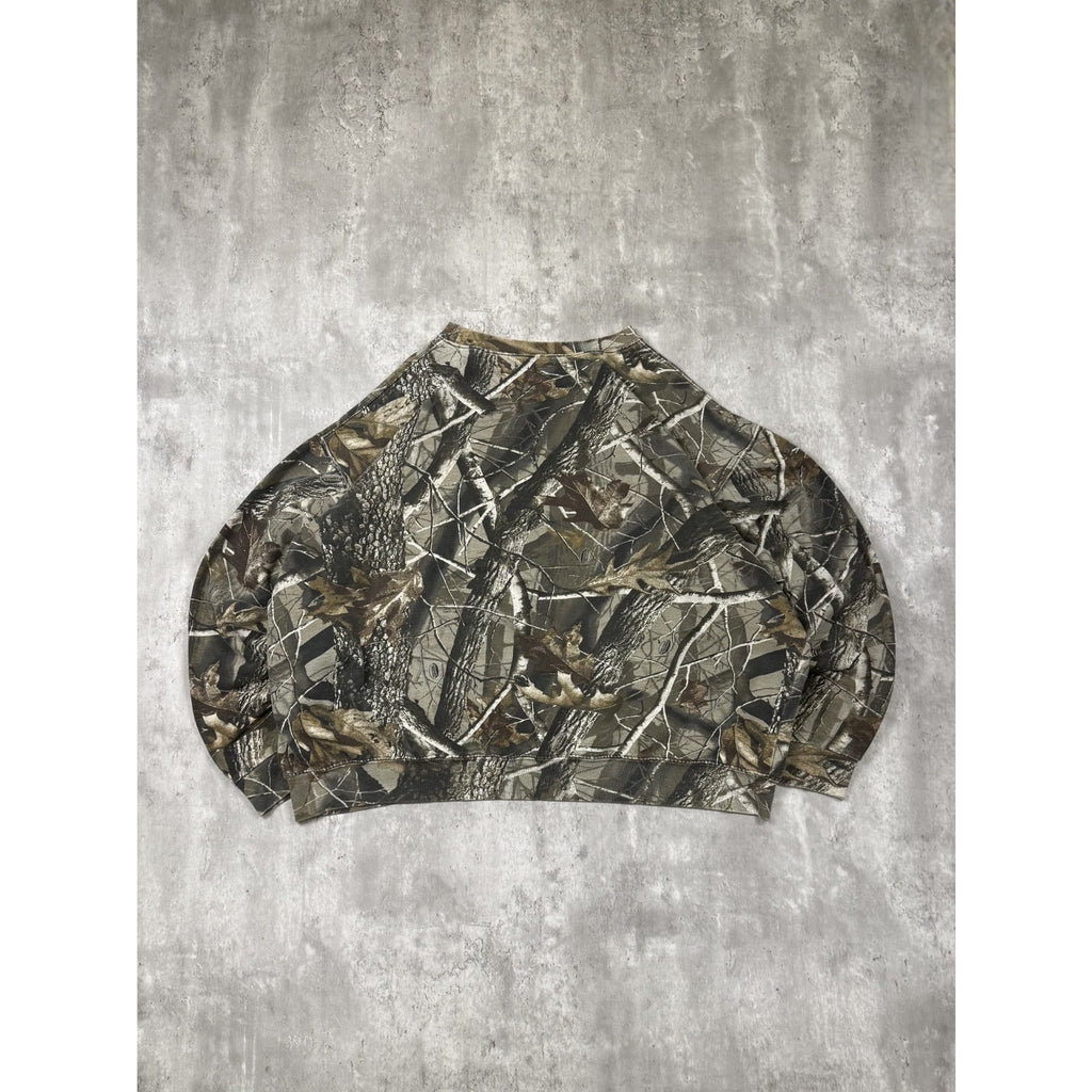 Vintage Realtree Hardwoods Hunting Camo Crewneck Sweatshirt Size 3XL