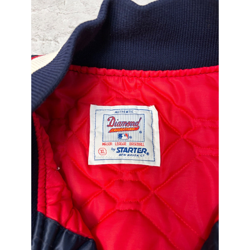 Vintage 90s Minnesota Twins MLB Embroidered Starter Satin Bomber Jacket Size XL