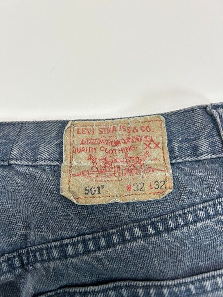 Vintage Levis 501 XX Red Tab Button Fly Gray Denim Pants Size 31W