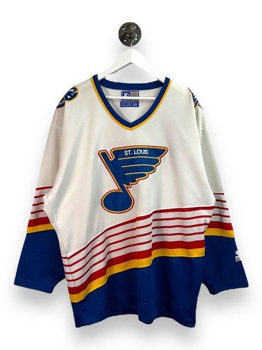 Vintage 90s St Louis Blues NHL Stitched Starter Hockey Jersey Size Large