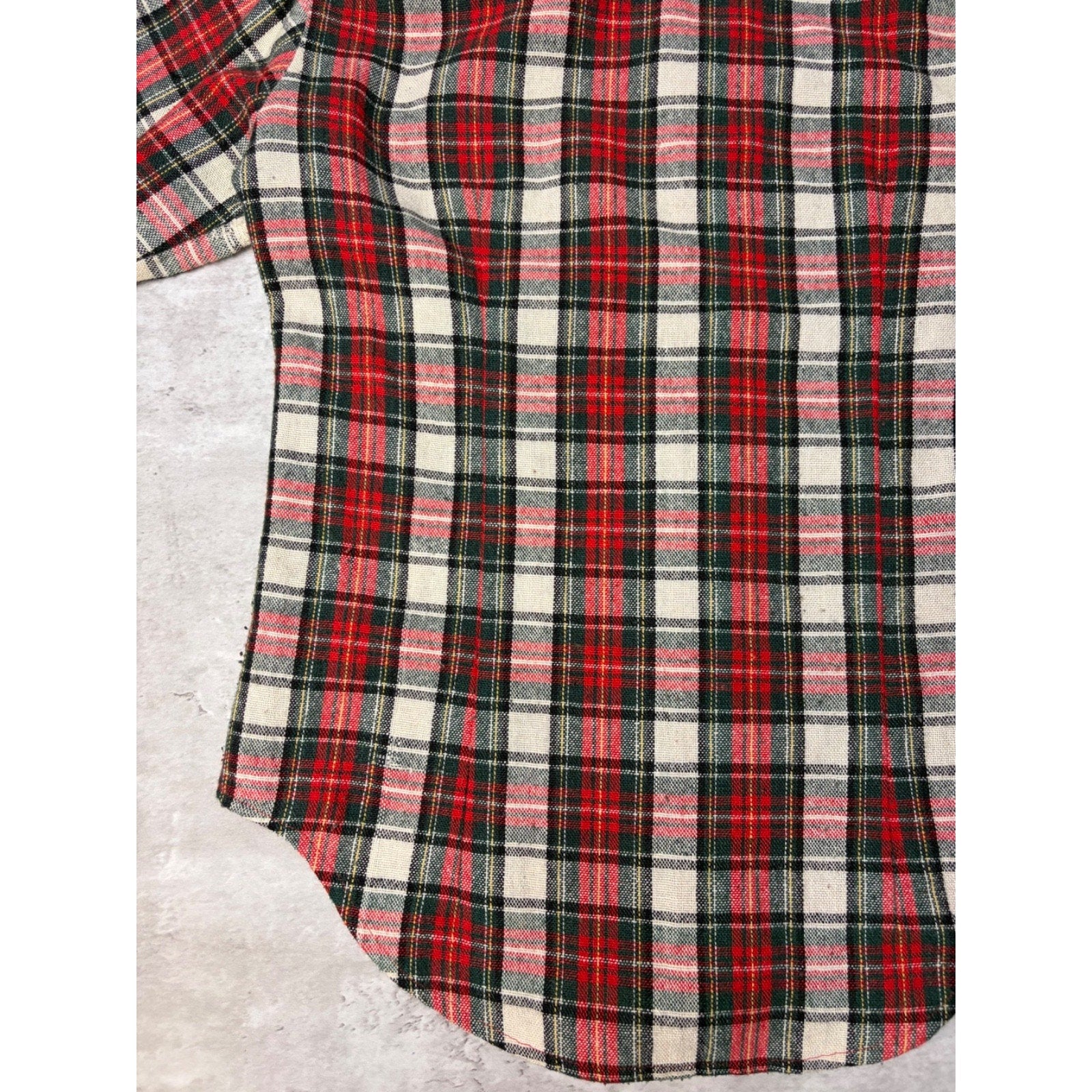 Vintage 1970s Hand Made Plaid Print Insulated Collared Jacket Size Large