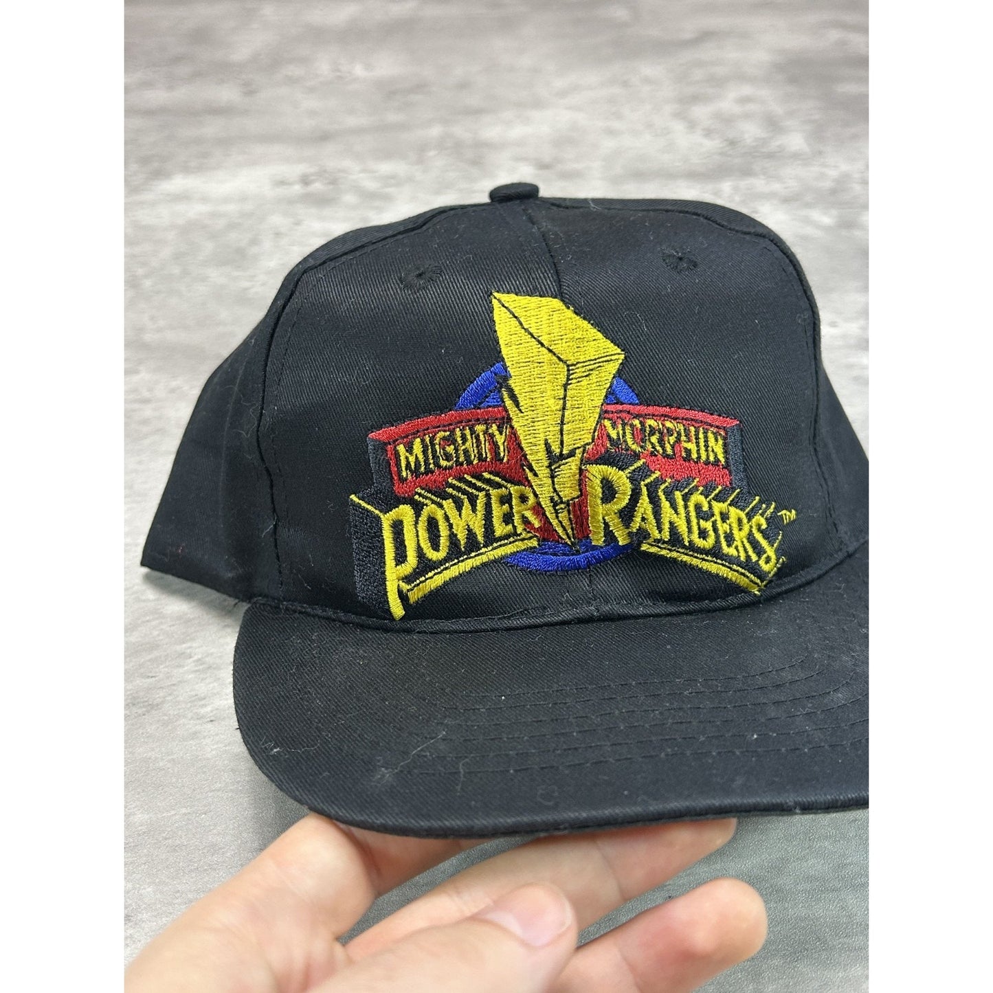 Vintage 1994 Mighty Morphin Power Rangers Embroidered Snapback Hat OSFA
