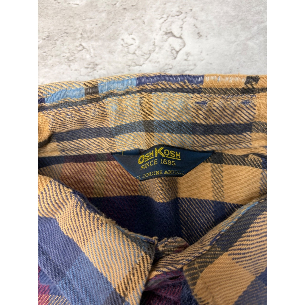 Vintage Osh Kosh Plaid Long Sleeve Button Up Shirt Size 3XL