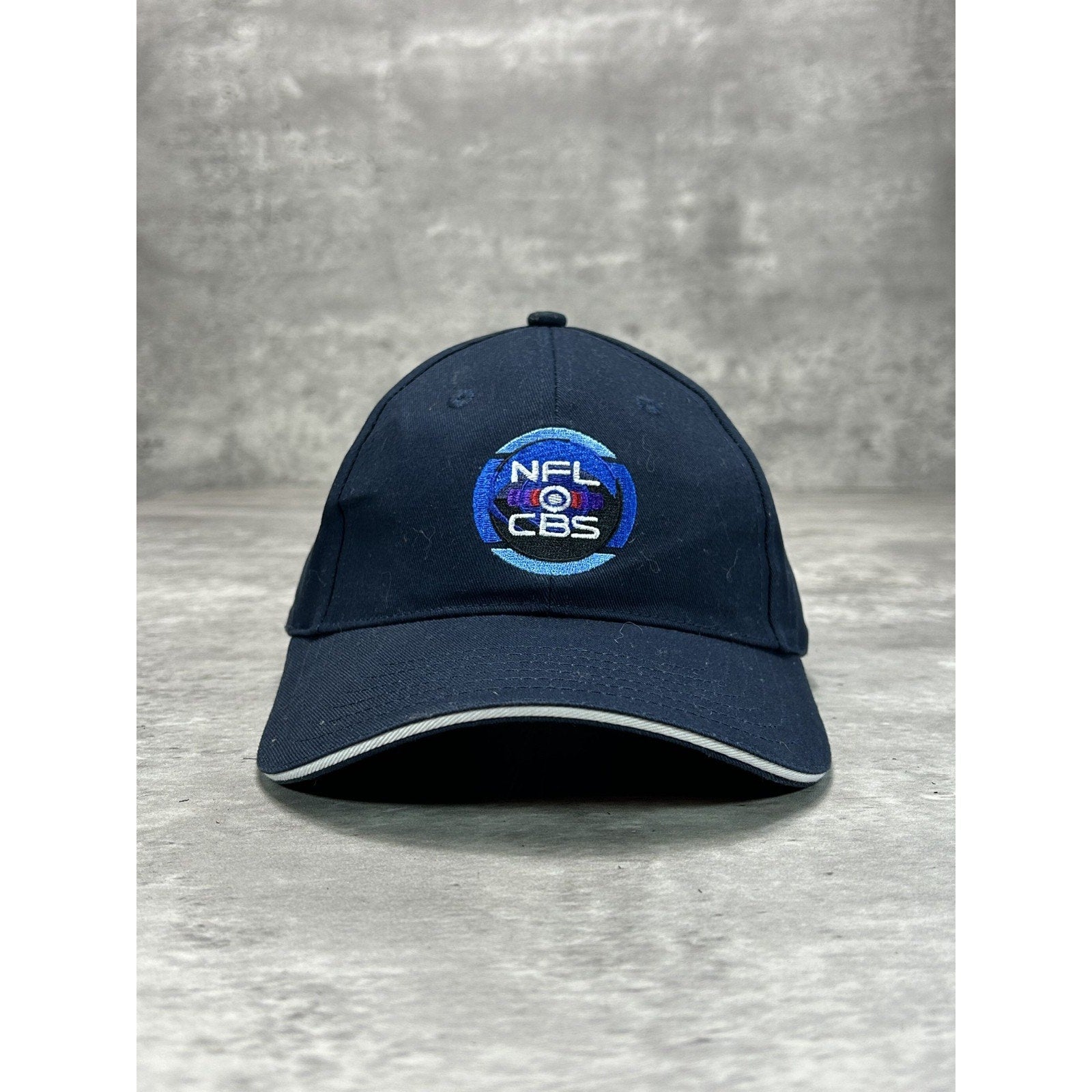 Vintage 2000s NFL On CBS Embroidered Spellout Logo Strapback Hat OSFA
