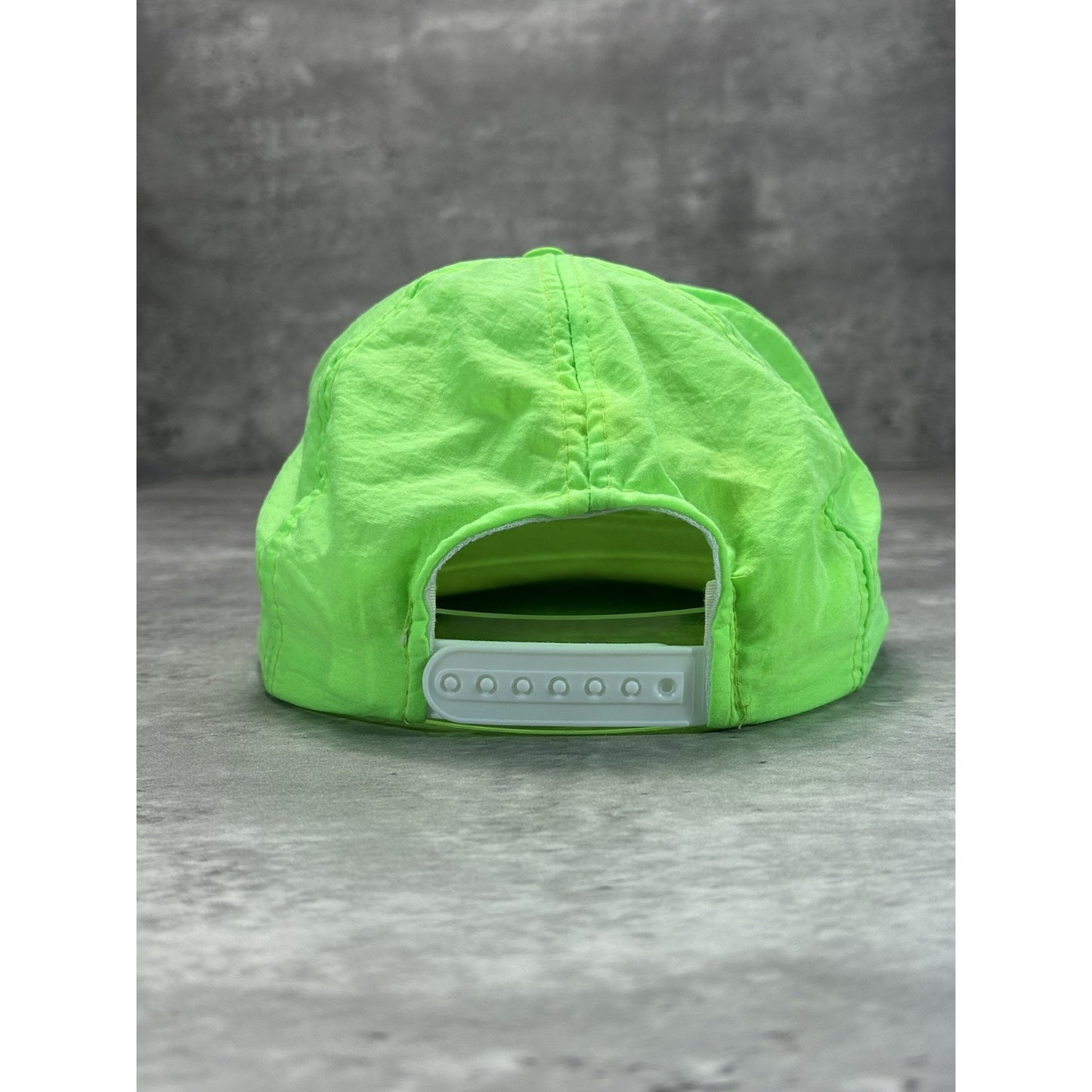 Vintage 1991 Skydome Champion Graphic Spellout Snapback Hat OSFA Neon Green