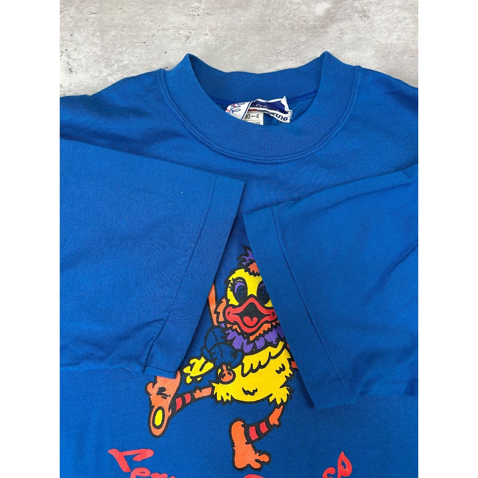 Vintage 80s Lets Go Braves Chicken Mascot Graphic Mizuno T-Shirt Size Medium