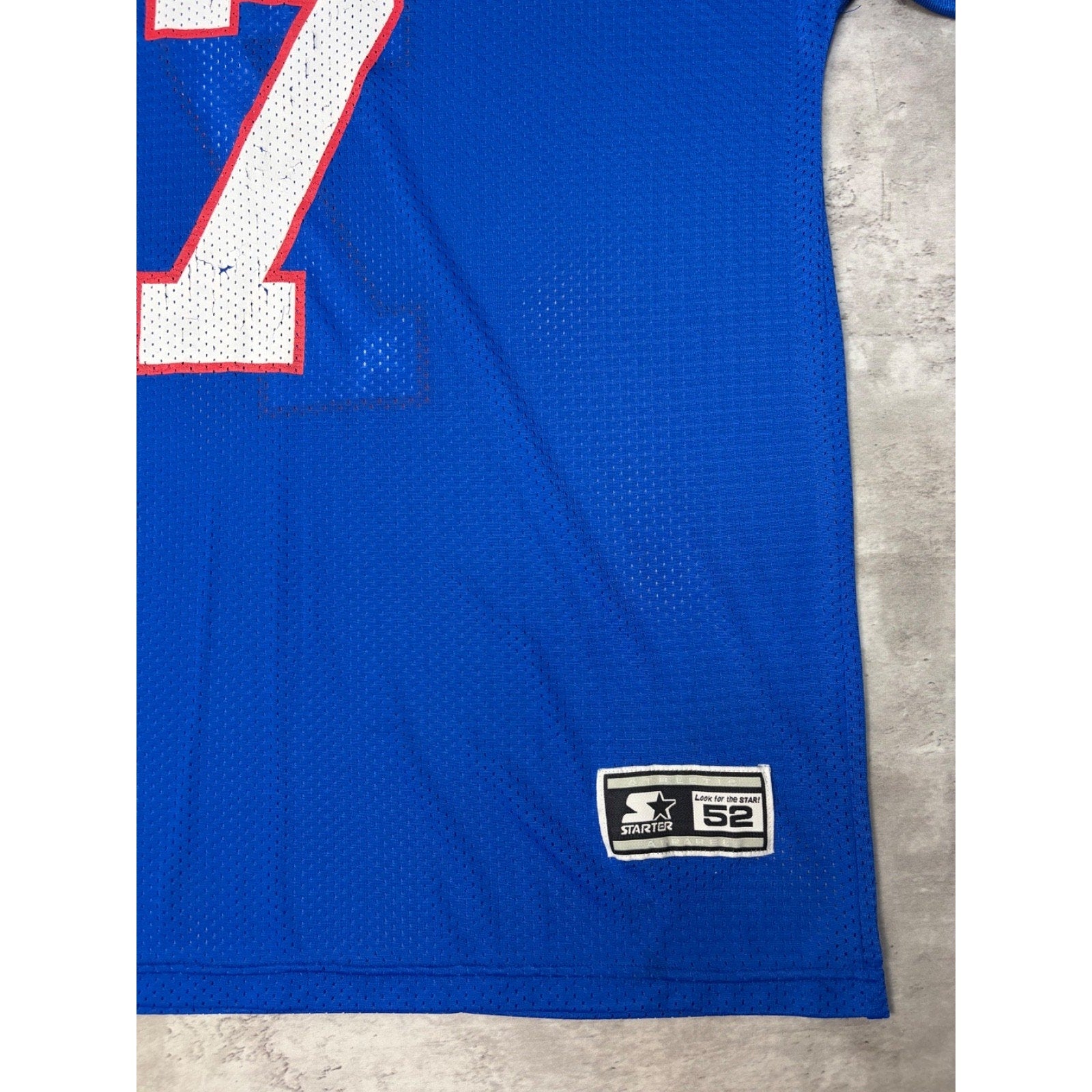 Vintage 90s Doug Flutie #7 Buffalo Bills NFL Starter Football Jersey Size XL