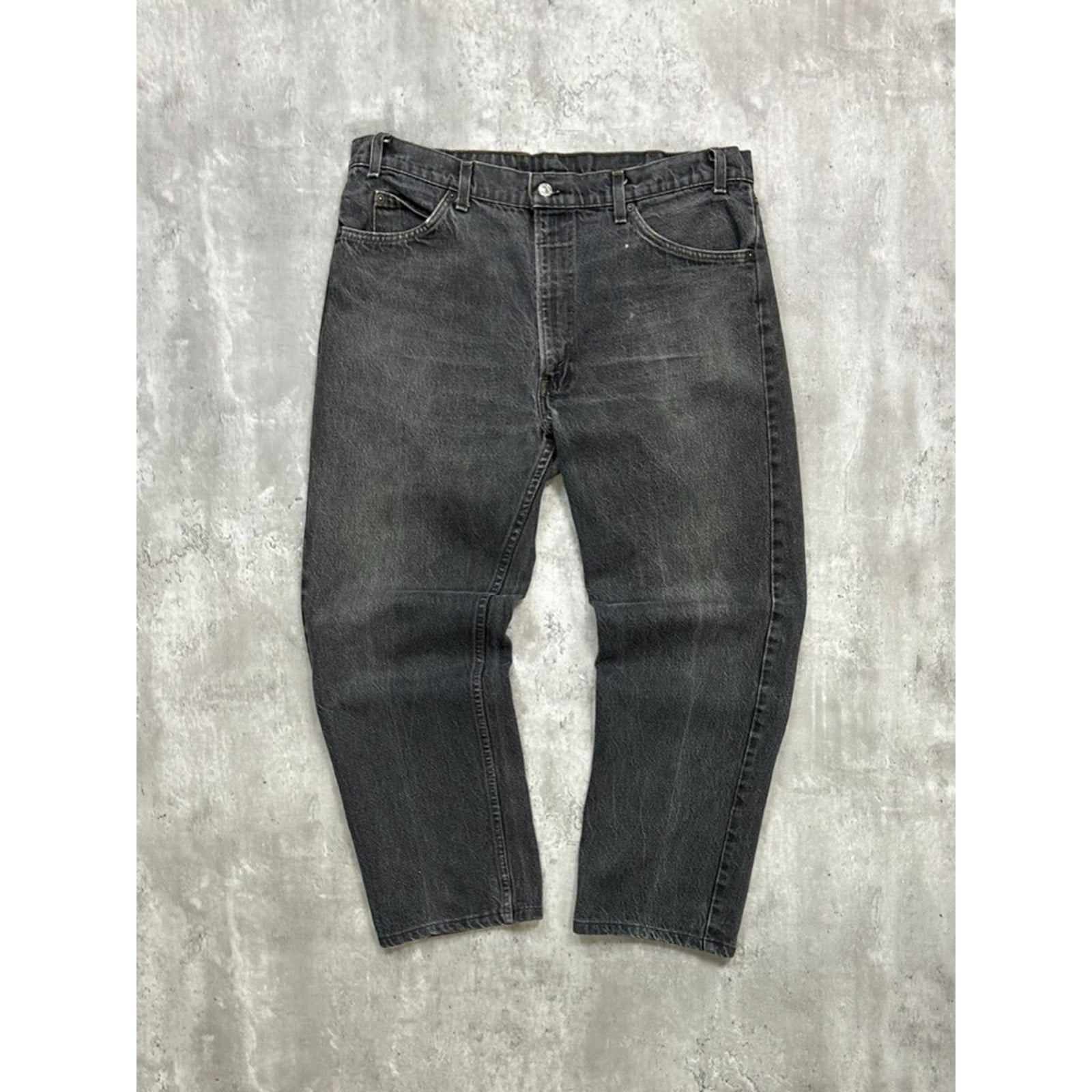Vintage 80s/90s Levis Orange Tab Black Denim Pants Size 37