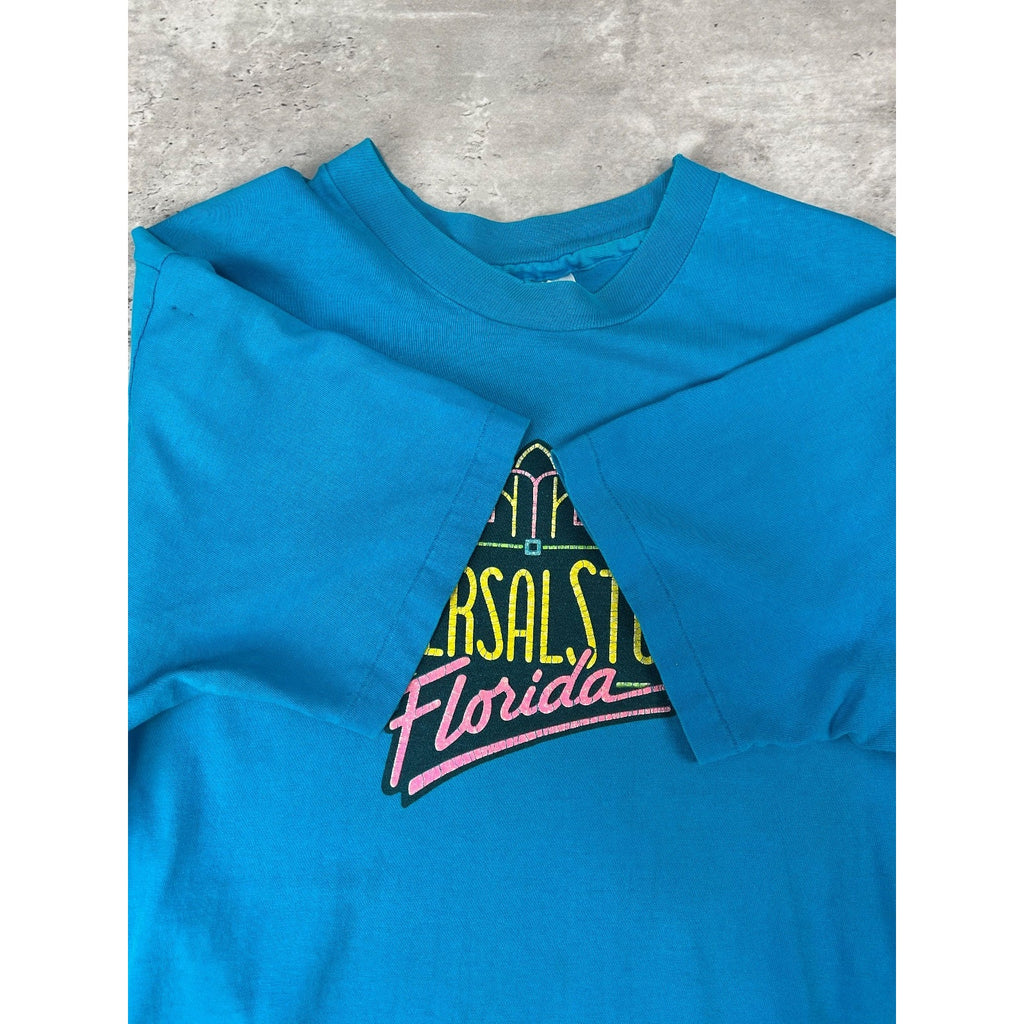 Vintage 90s Universal Studios Florida Spellout Destination Graphic T-Shirt Med