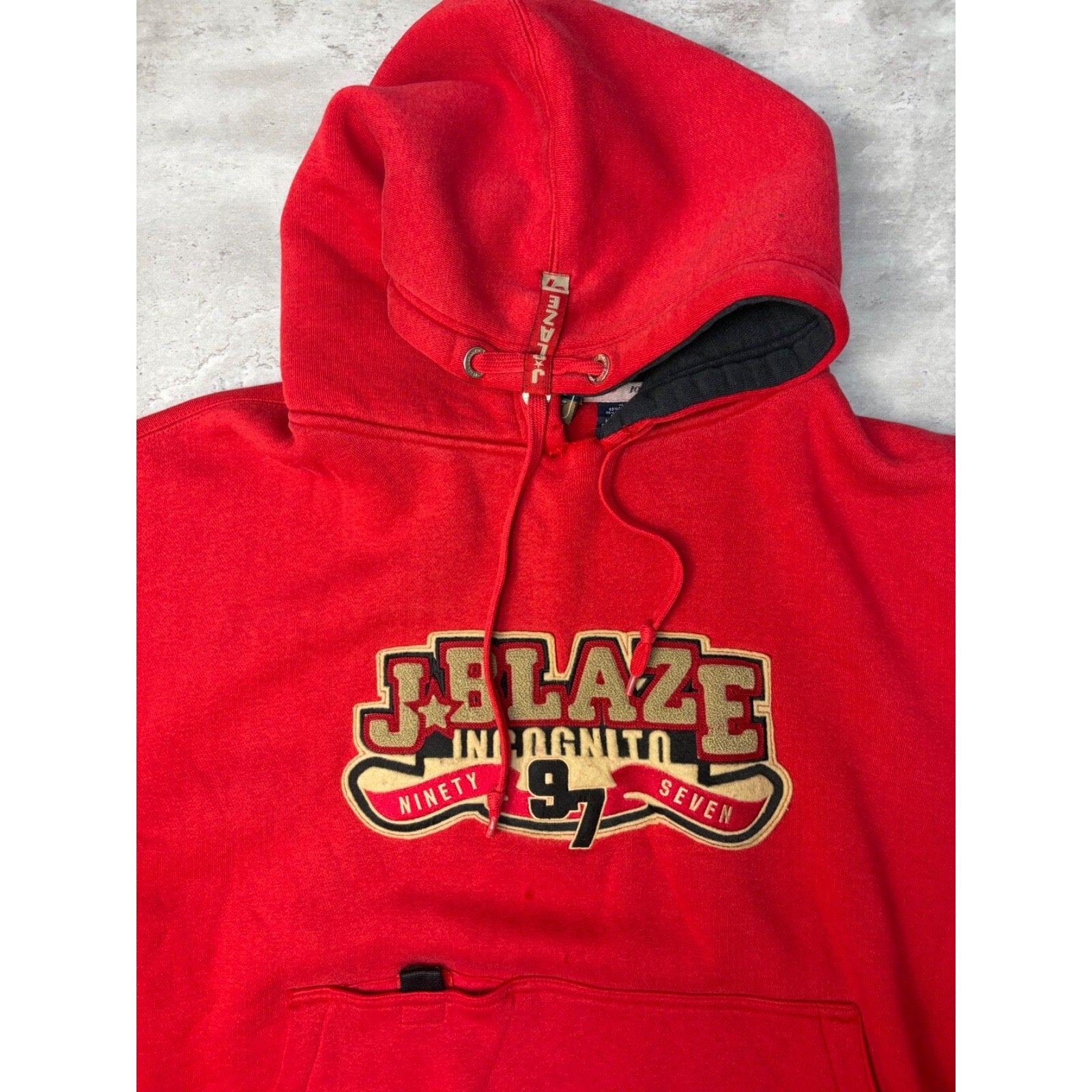 Vintage Y2K Johnny Blaze Incognito Embroidered Logo Hooded Sweatshirt Size XL