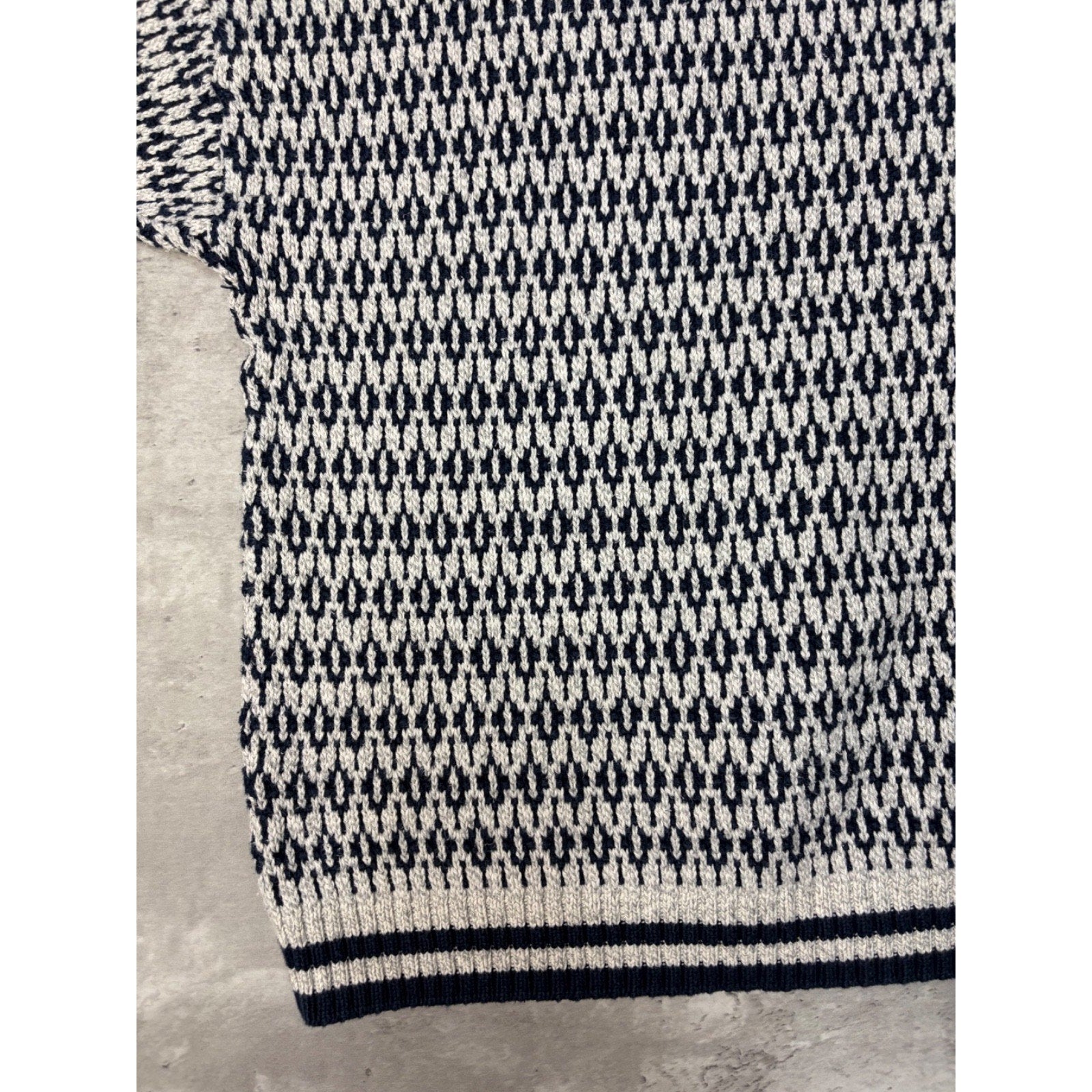VTG 90s Club Room Abstract Diamond Print Pattern Pullover Knit Sweater Size XL