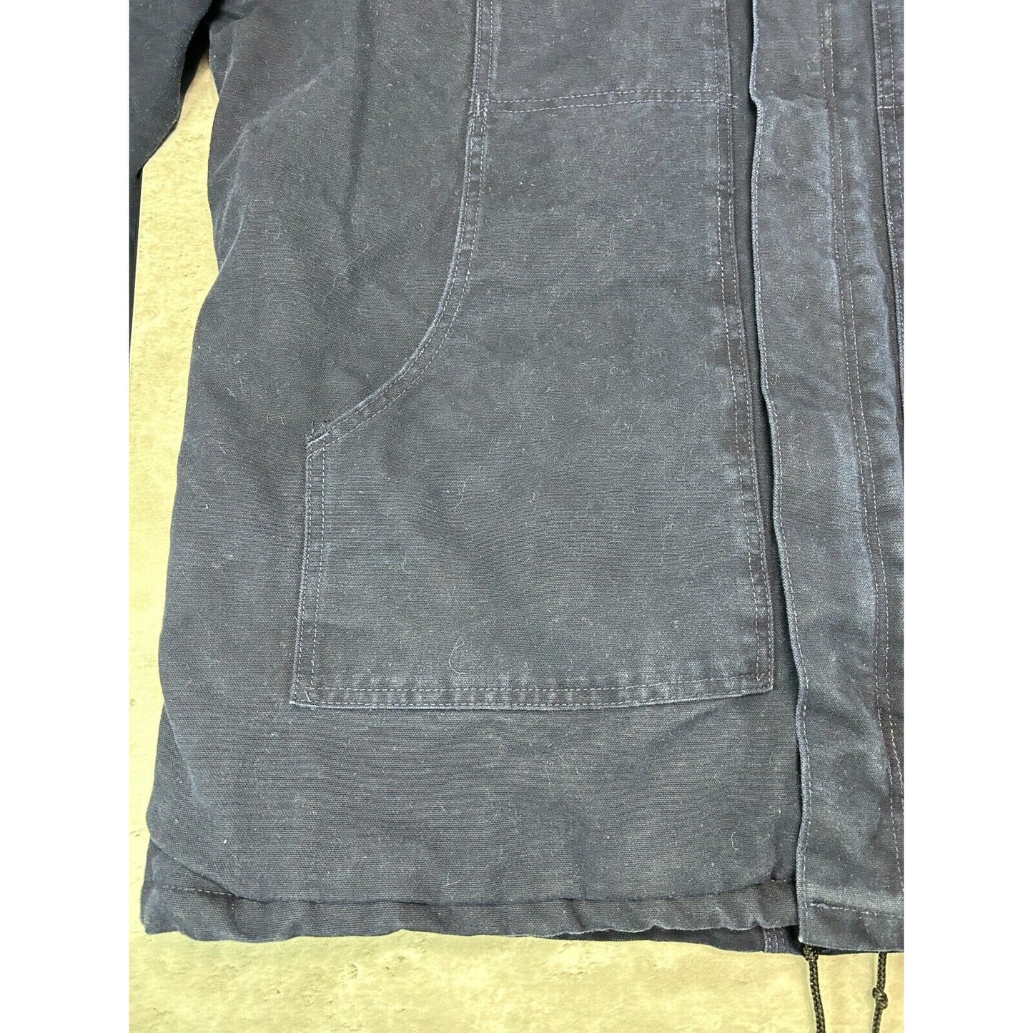 Vintage Carhartt Quilted Lined Canvas Workwear Arctic Jacket Size XL Tall Blue