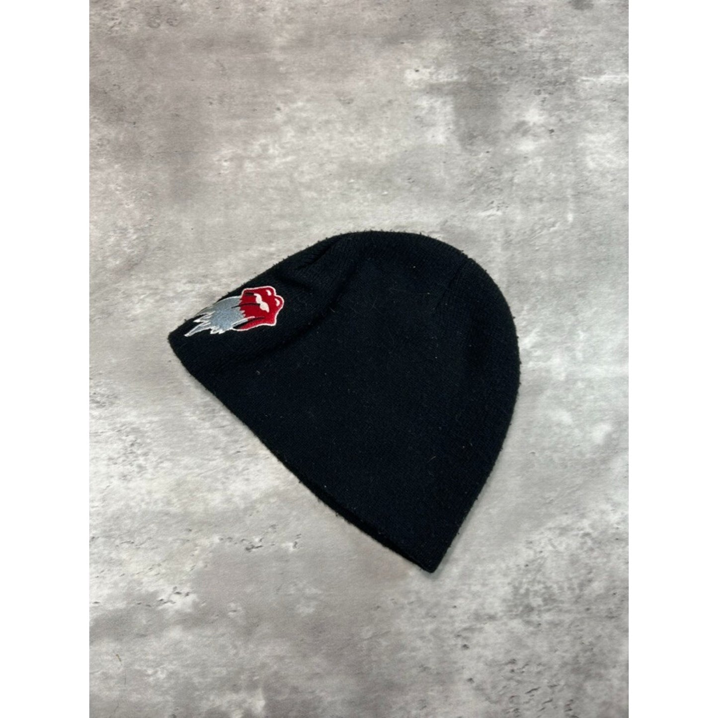 Vintage Rolling Stones Embroidered Logo Rock Band Music Beanie Hat OSFA