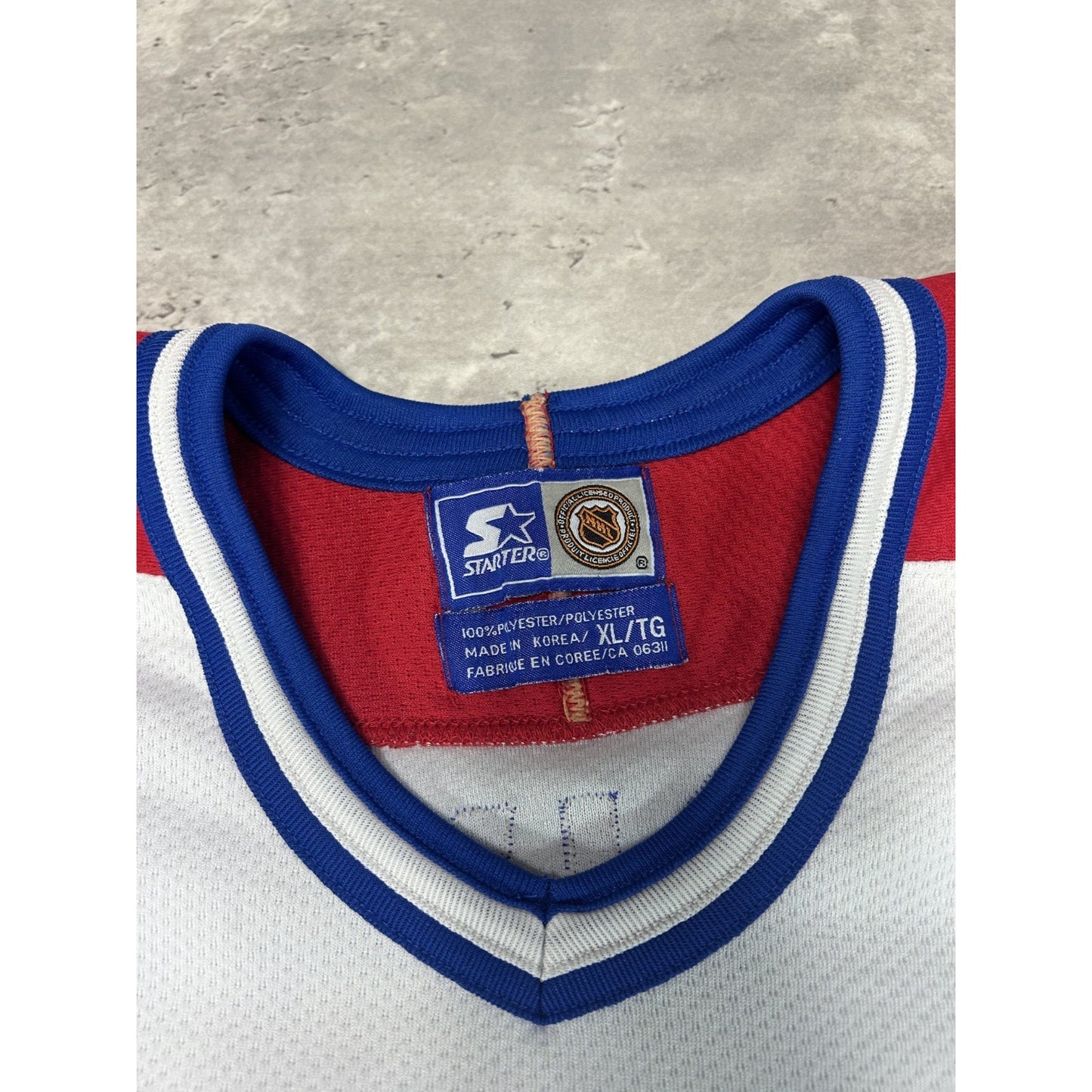 Vintage 90s Saka Koivu #11 Montreal Canadiens NHL Starter Hockey Jersey Size XL