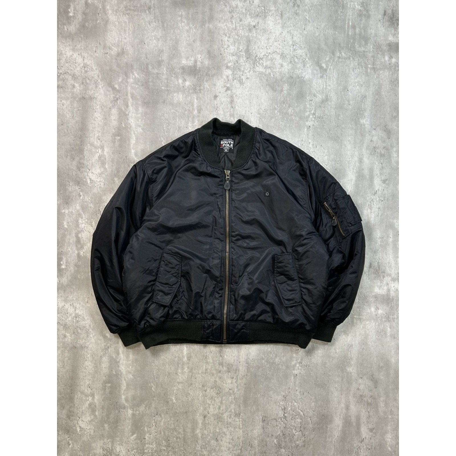 Vintage Y2K South Pole Insulated Full Zip Bomber Jacket Size XL