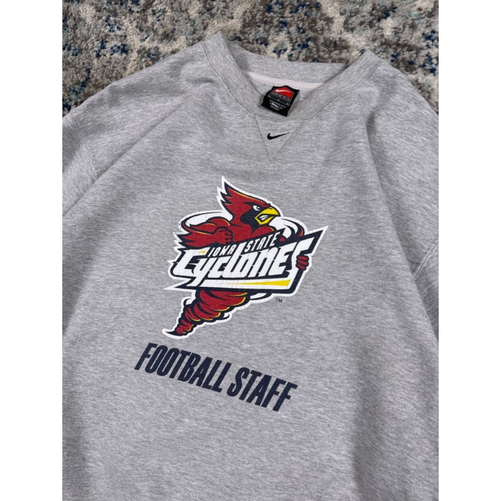 Vintage Iowa State Cyclones NCAA Nike Mini Middle Swoosh Sweatshirt Size Large