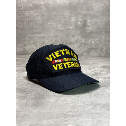 Vintage 80s/90s Vietnam Veterans Embroidered Patch Military Snapback Hat OSFA