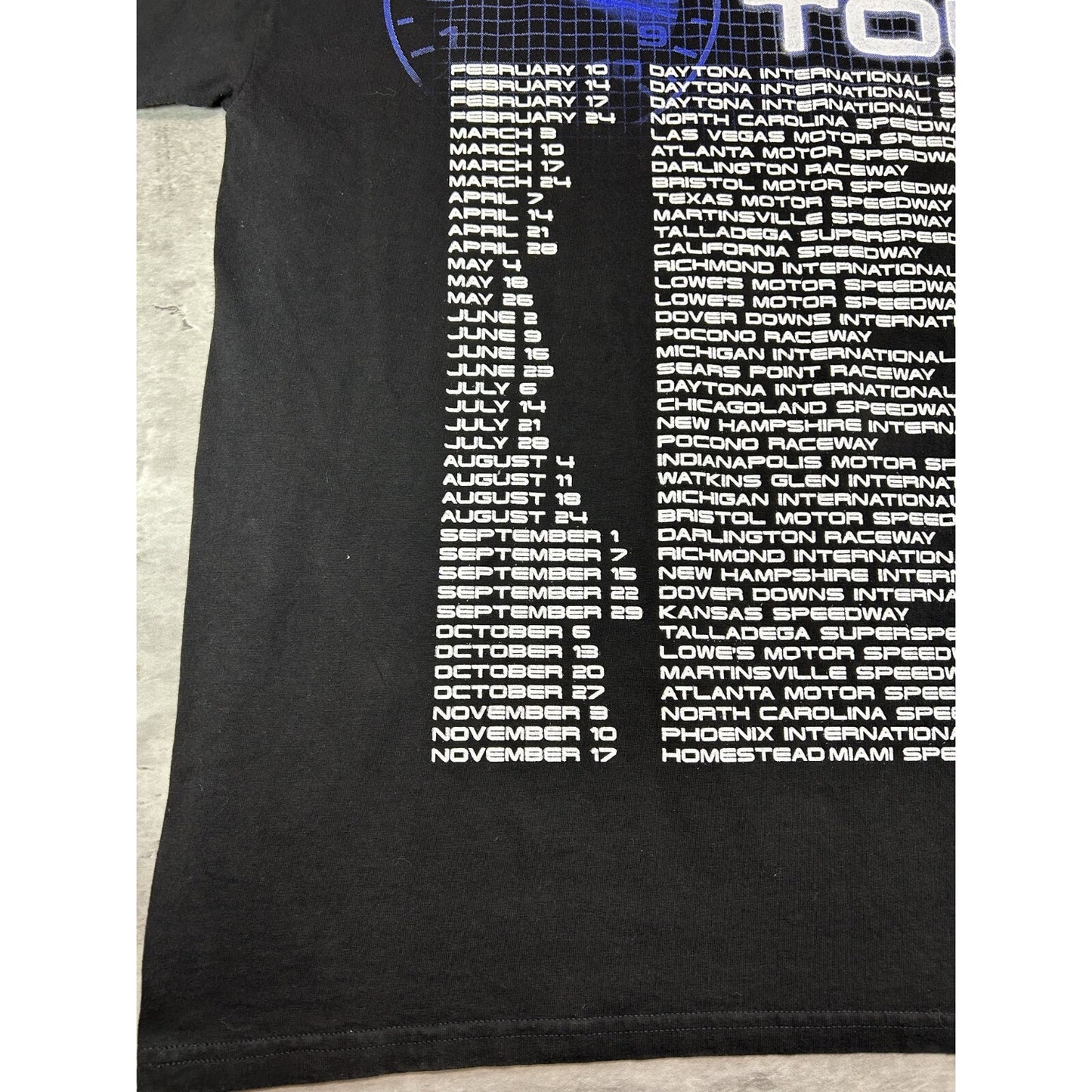 Vintage 2002 Nascar Winston Cup The Limit Tour Big Graphic T-Shirt Size 2XL