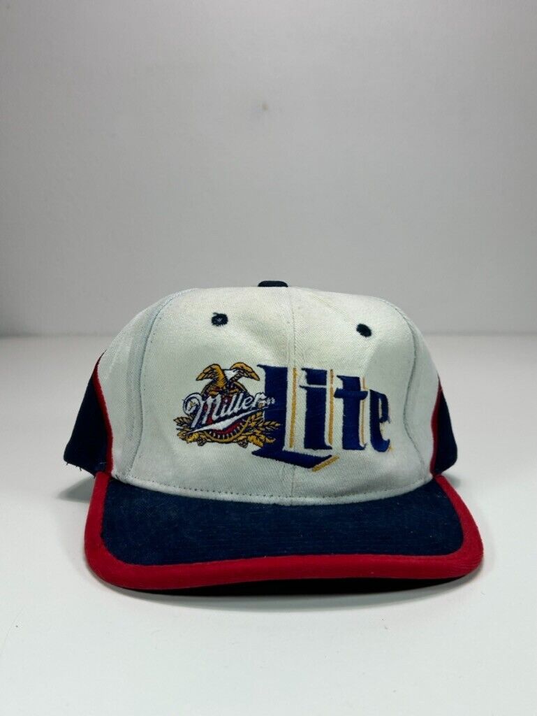 Vintage Rusty Wallace #2 Miller Lite Nascar Spellout Snapback Hat OSFA