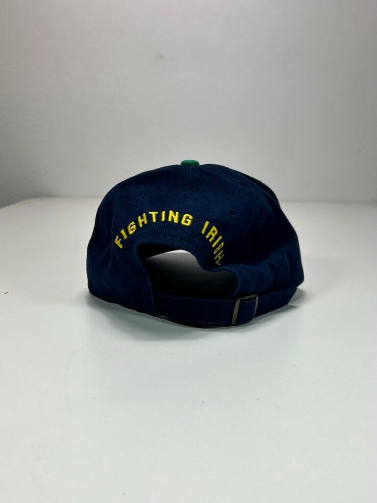 Vintage 90s Notre Dame Fighting Irish NCAA Embroidered Strapback Hat OSFA