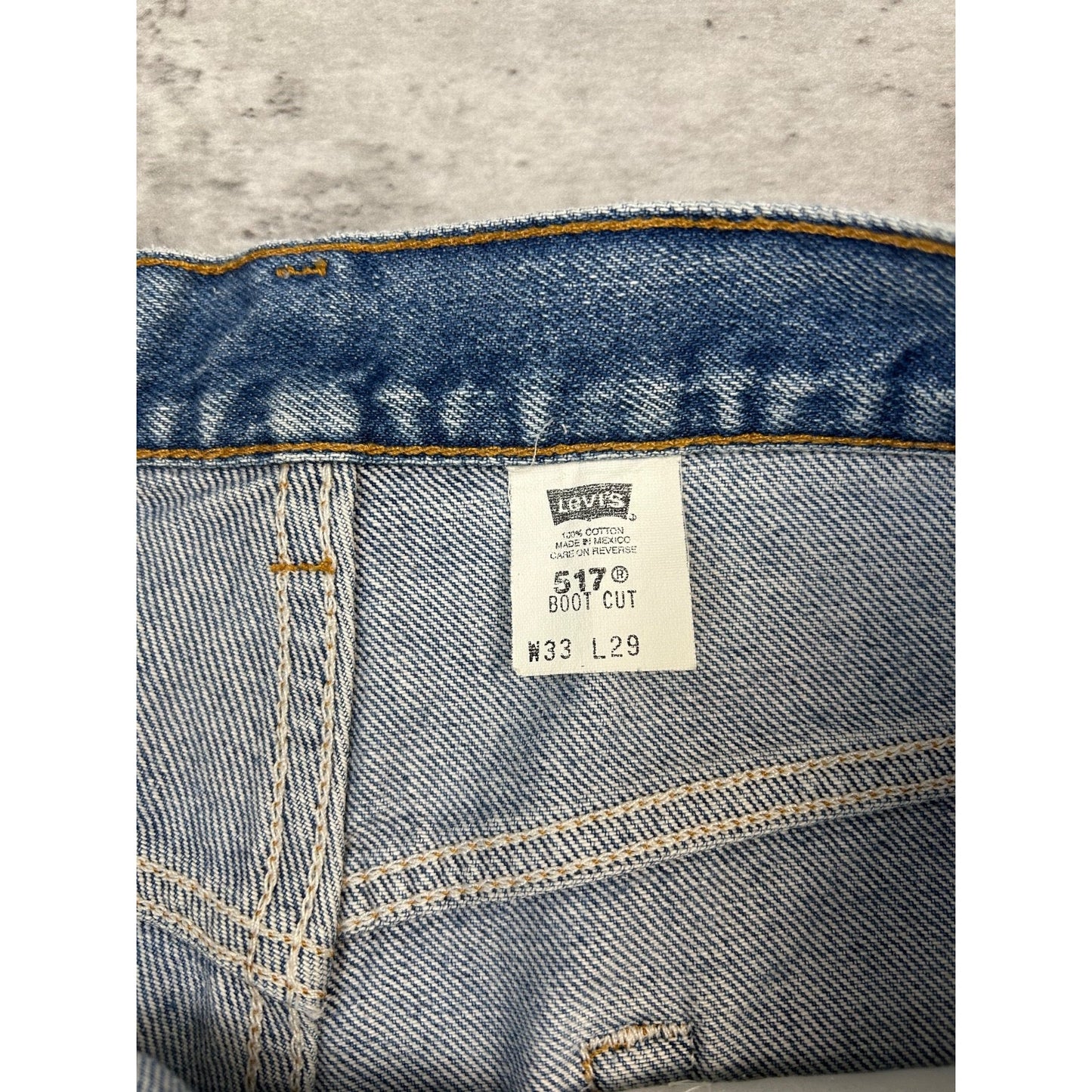 Vintage Levis 517 Red Tab Medium Wash Denim Pants Size 33 Blue