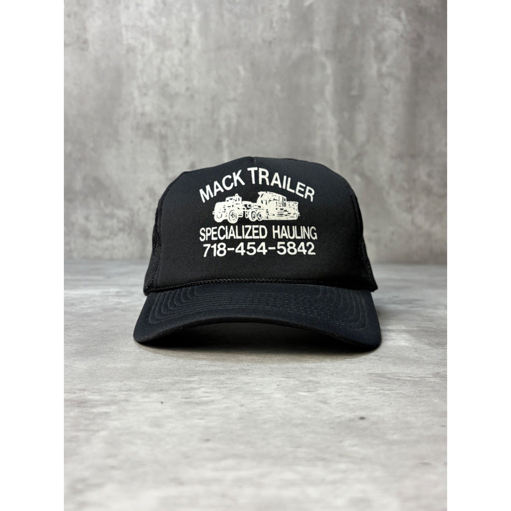 Vintage Mack Trailer Specialized Hauling Graphic Trucker Snapback Hat OSFA