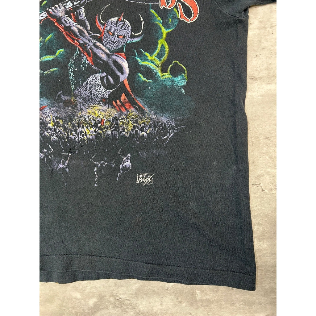 Vintage 90s Led Zeppelin Hammer Of The Gods Rock Music Band T-Shirt Size Medium