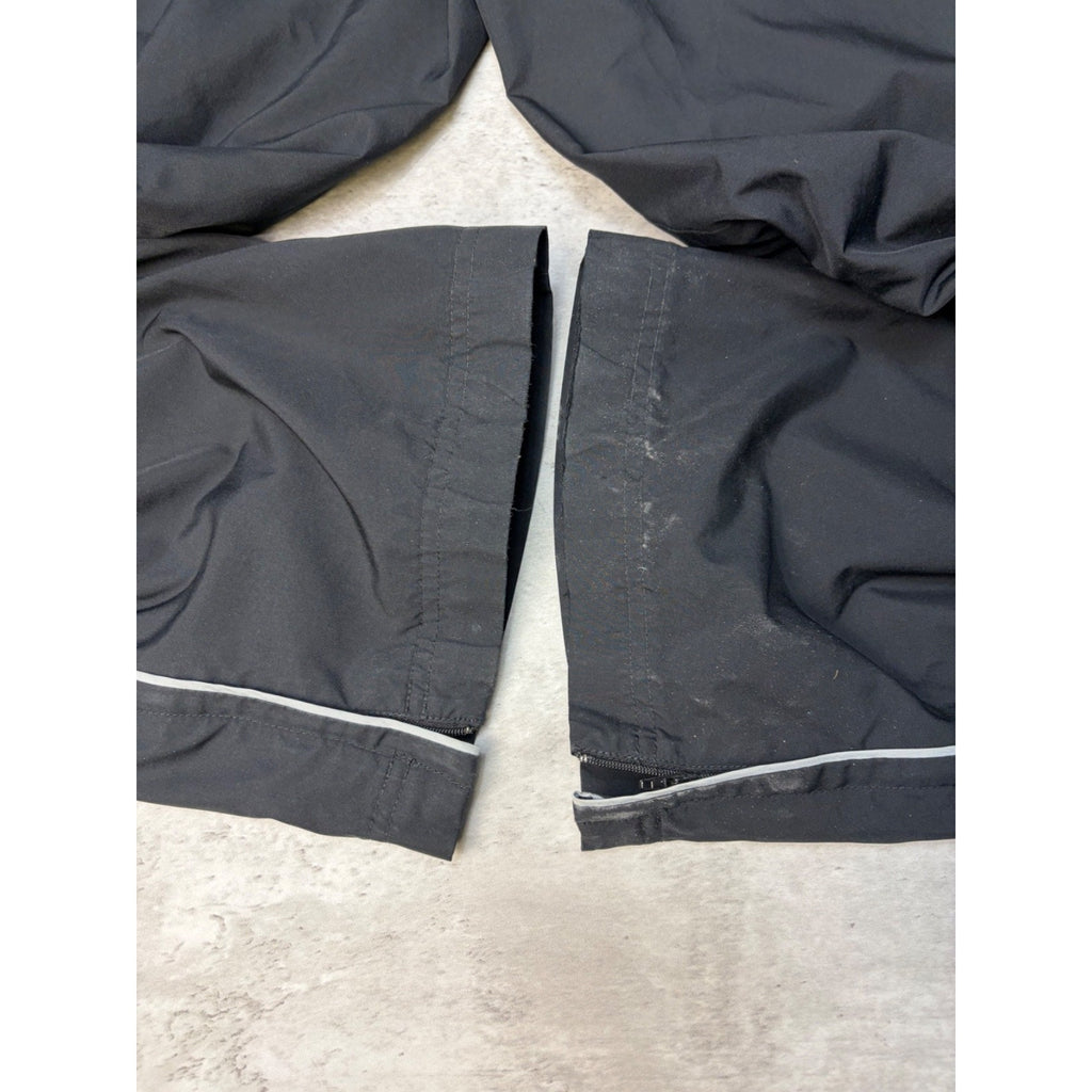 Vintage 2000s Nike Embroidered Swoosh Black Nylon Track Pants Size Large