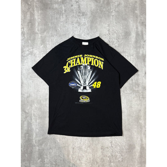 Jimmie Johnson #48 Nascar Three Time Sprint Cup Champion T-Shirt Size Large
