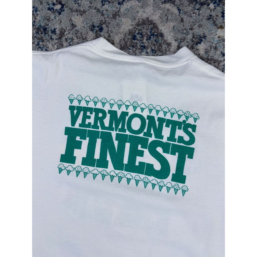 Vintage 1990 Ben & Jerry's Vermont's Finest Cow Graphic T-Shirt Size XL