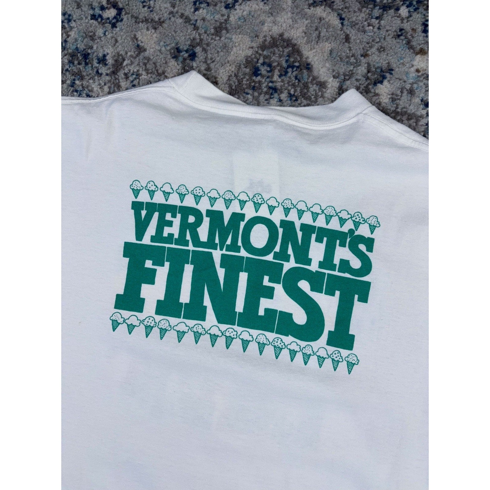 Vintage 1990 Ben & Jerry's Vermont's Finest Cow Graphic T-Shirt Size XL