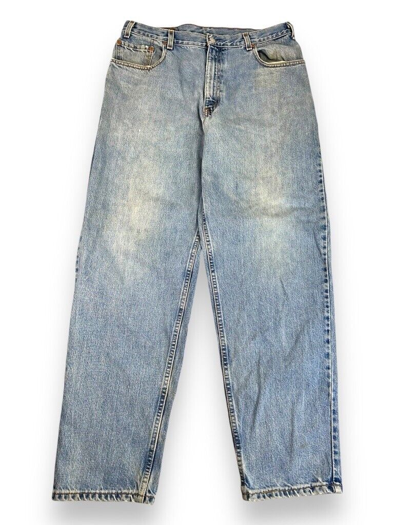 Vintage 90s Levis 560 Loose Fit Light Wash Denim Pants Size 34