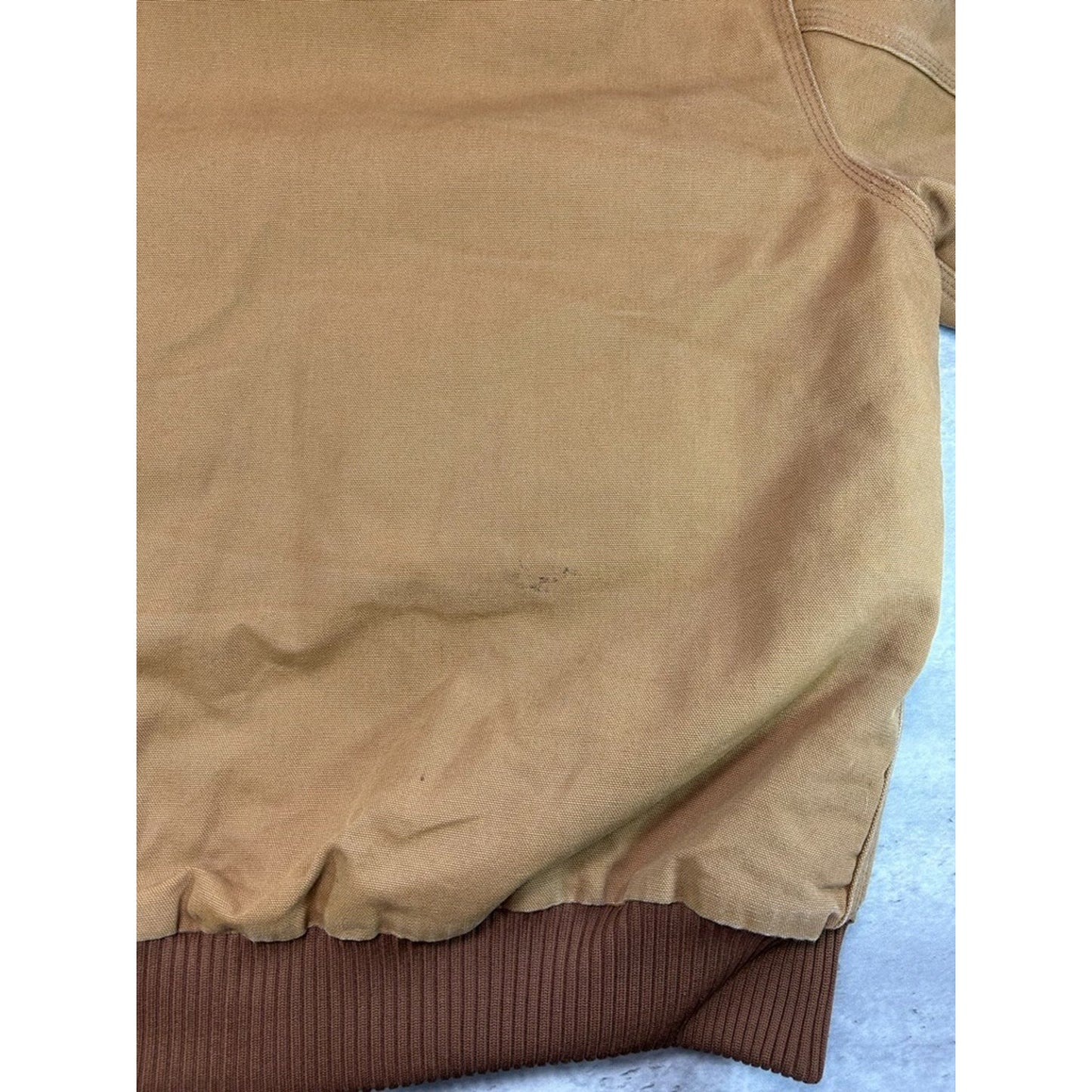 Vintage Carhartt Quilted Lined Canvas Workwear Hooded Active Jacket Size Large