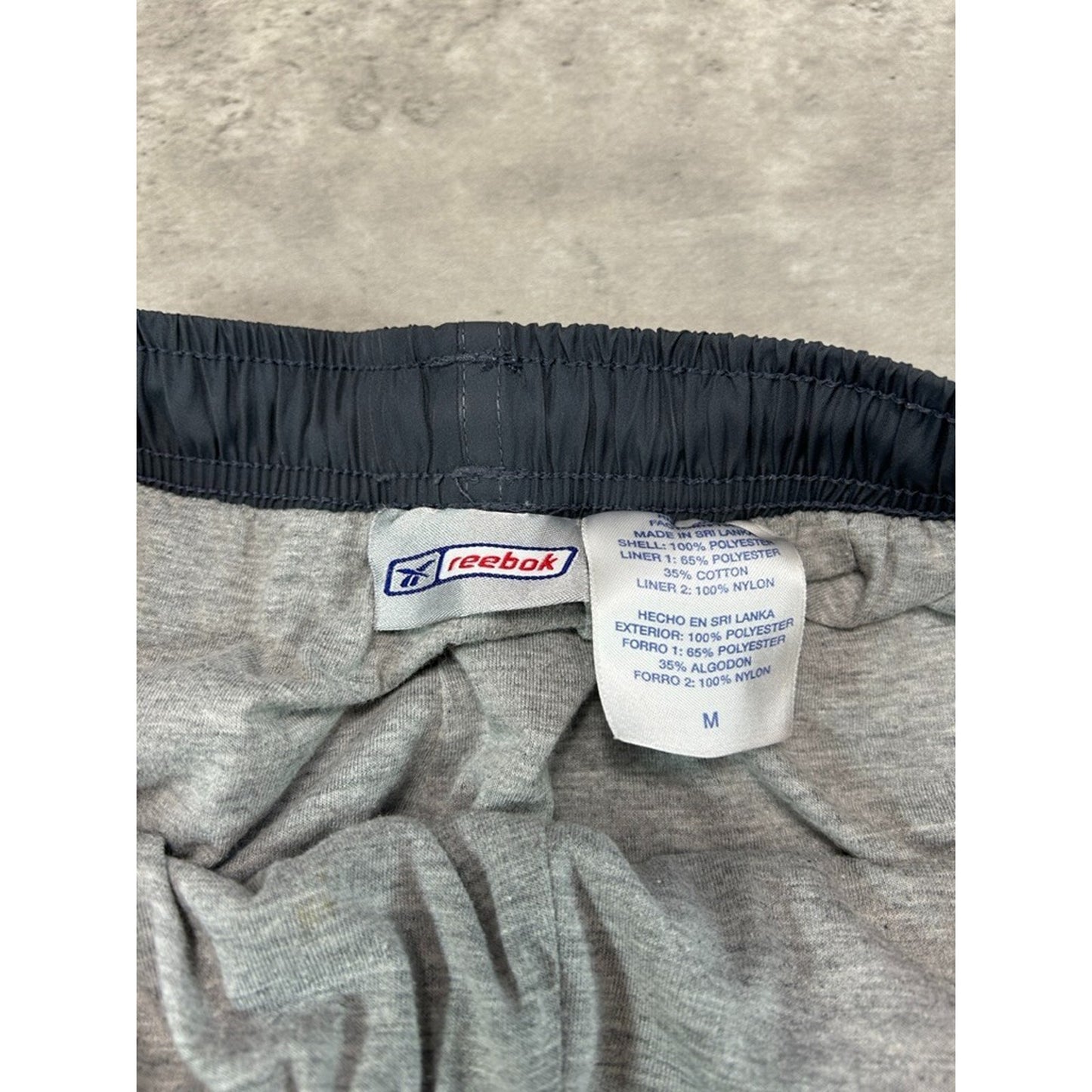 Vintage 2000s Reebok Embroidered Logo Two Tone Nylon Track Pants Size Medium