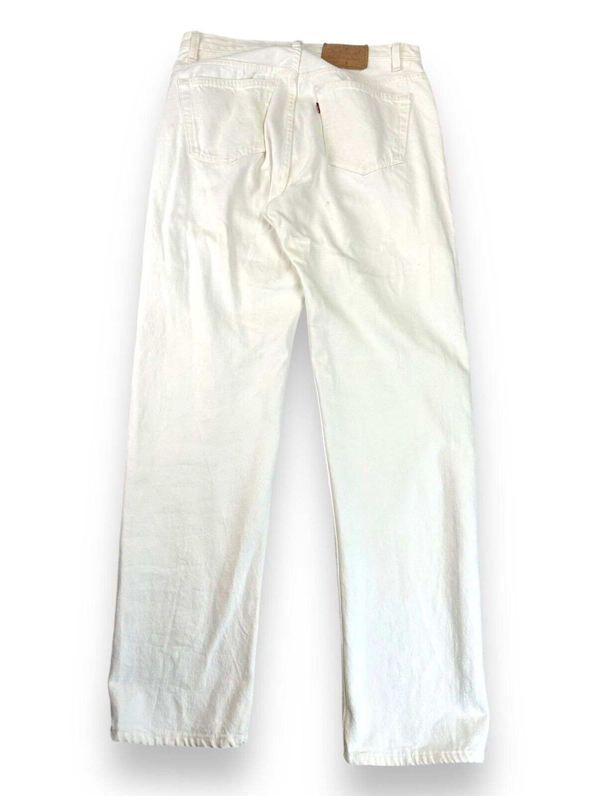 Vintage 90s Levis XX Red Tab 501 Button Fly White Denim Pants Size 34