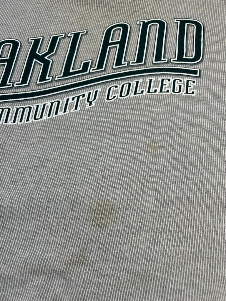 Vintage 90s Oakland Community College Spell Out Graphic Sweatshirt Size Large