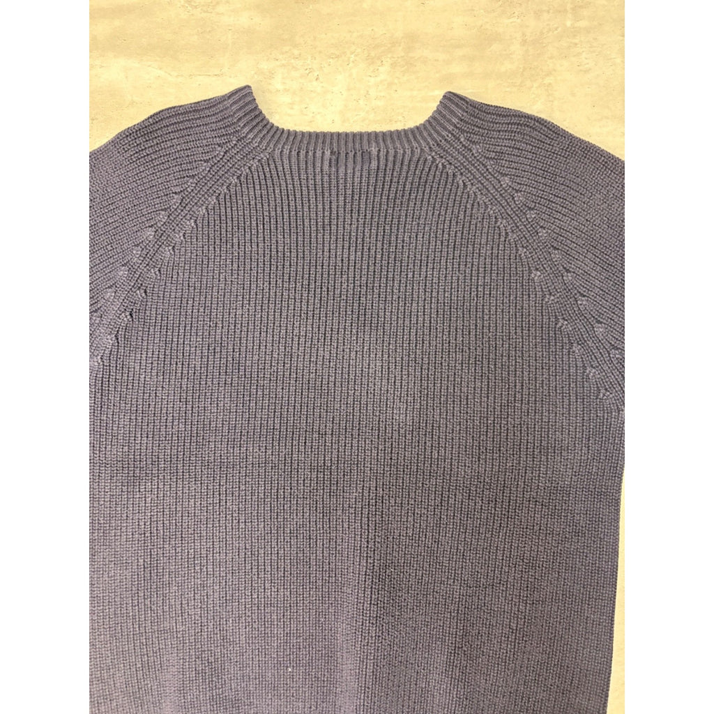 Vintage Lands End Solid Print Ribbed Pullover Knit Sweater Size Large