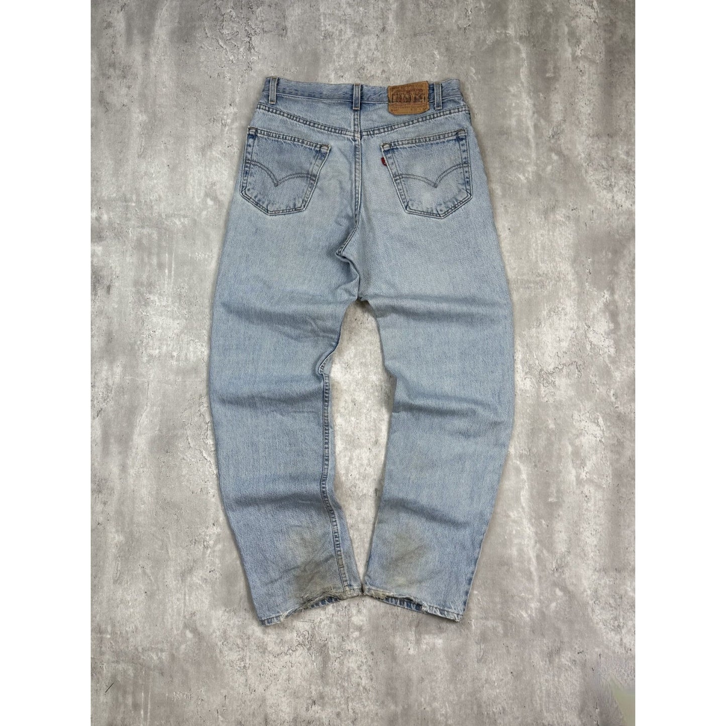 Vintage 90s Levis 550 Red Tab Light Wash Denim Pants Size 32 Blue