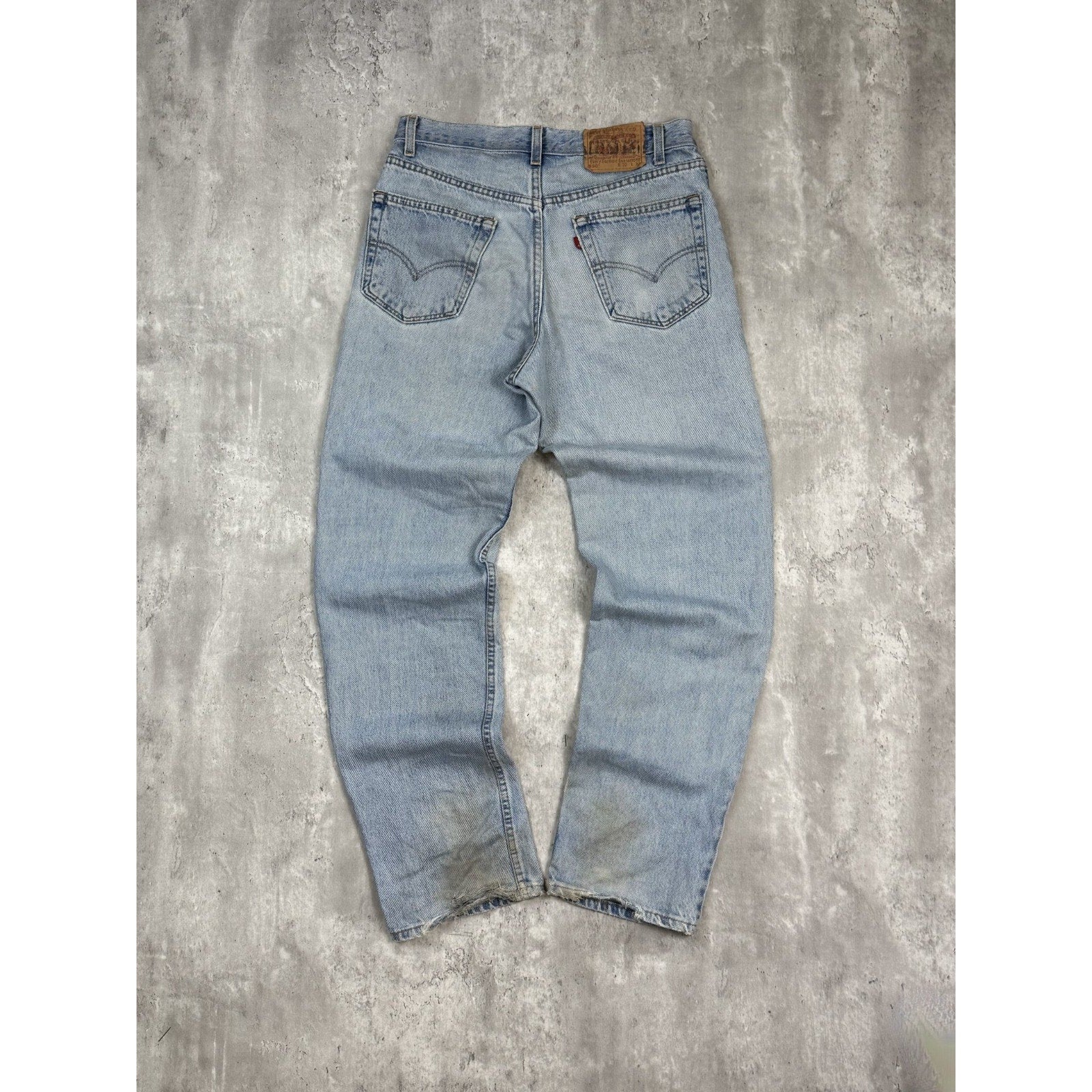 Vintage 90s Levis 550 Red Tab Light Wash Denim Pants Size 32 Blue