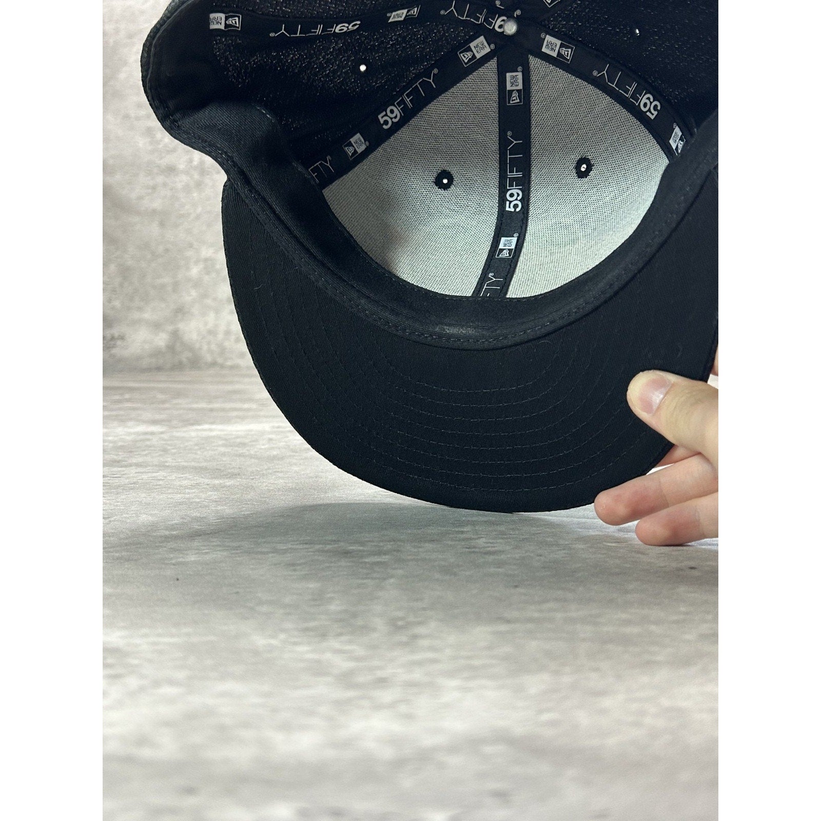 MiLB Embroidered Logo Baseball Fitted Hat Size 7 1/2 Black