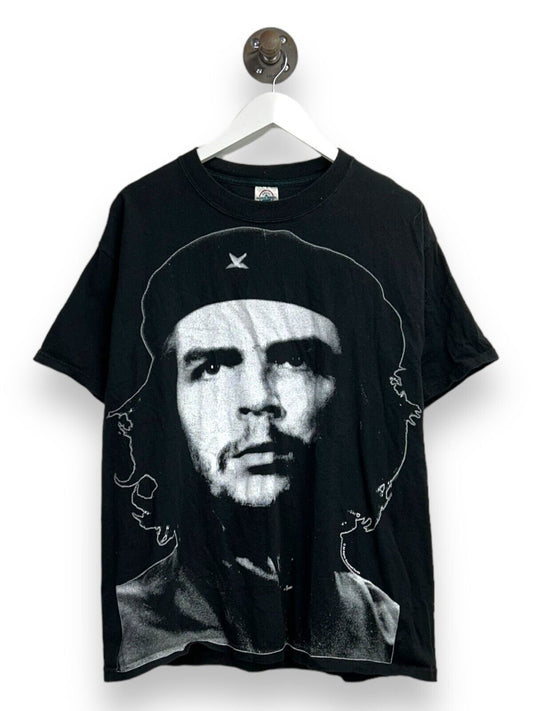 Vintage Che Geuvara Big Face Portrait Graphic T-Shirt Size Large Black