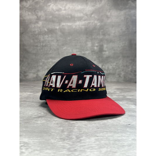 Vintage 90s Hav-A-Tampa Dirt Racing Series Embroidered Snapback Hat OSFA