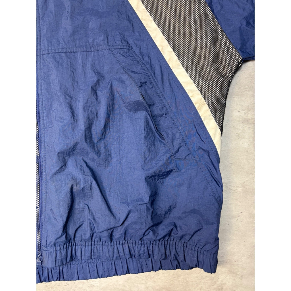 Vintage Nike Embroidered Swoosh Mesh Panel Full Zip Windbreaker Jacket Size XL