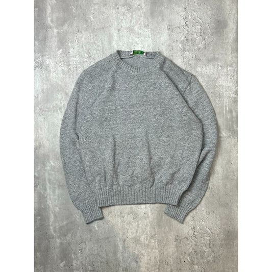 Vintage 1980s McGregor Pullover Ribbed Sweater Size Medium Gray
