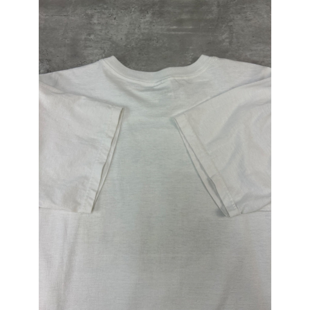 Vintage Millenium 2000 Animal Nature Graphic Cropped T-Shirt Size XL